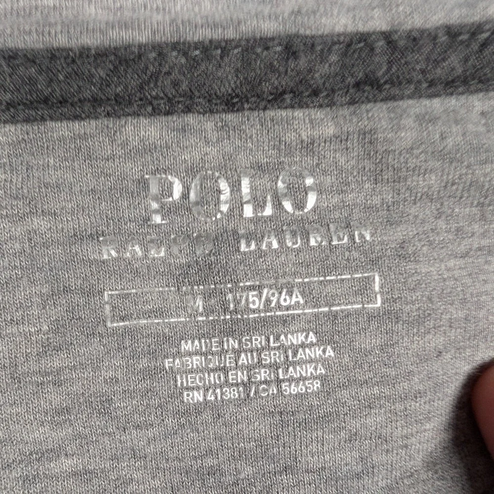 Polo Ralph Lauren Quarter Zip Pullover Mens M Gray Heather Viscose Blend Pony‎